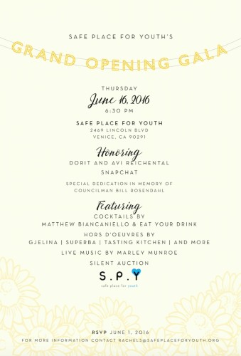 Safe Place for Youth's Grand Opening Gala @ Safe Place for Youth | Los Angeles | California | United States