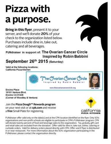 Pizza with a Purpose: Support The Circle @ CPK Encino | Los Angeles | California | United States