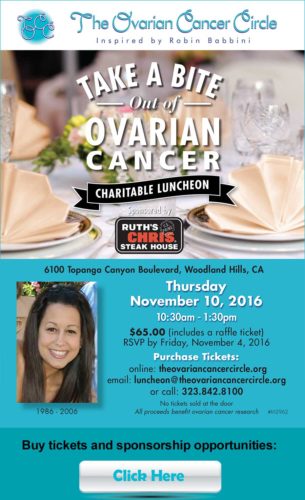 Take a Bite out of Ovarian Cancer! @ Ruth's Chris Steak House  | Los Angeles | California | United States